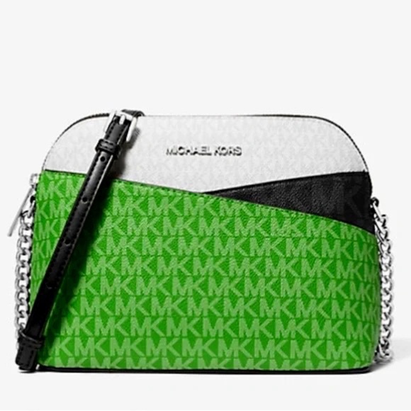 Michael Kors Jet Set Adjustable Crossbody Jungle Green - Picture 1 of 12